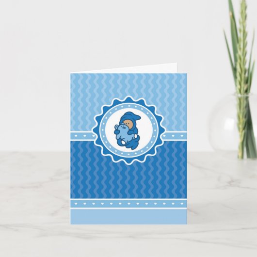 Carte de remerciements bébé garçon (Devant)
