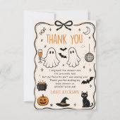 Carte De Remerciements Bébé Halloween (Devant)