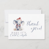 Carte De Remerciements Bébé il fait froid à l'extérieur de la douche de N (Devant)