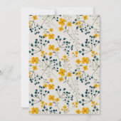 Carte De Remerciements Bébé jaune mignon Zebra Foliage Baby shower Invita (Dos)