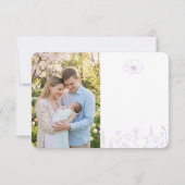 Carte De Remerciements Bébé Lavande Fleurs Shower Photo (Dos)