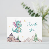 Carte De Remerciements Bébé mignon Dragon (Debout devant)