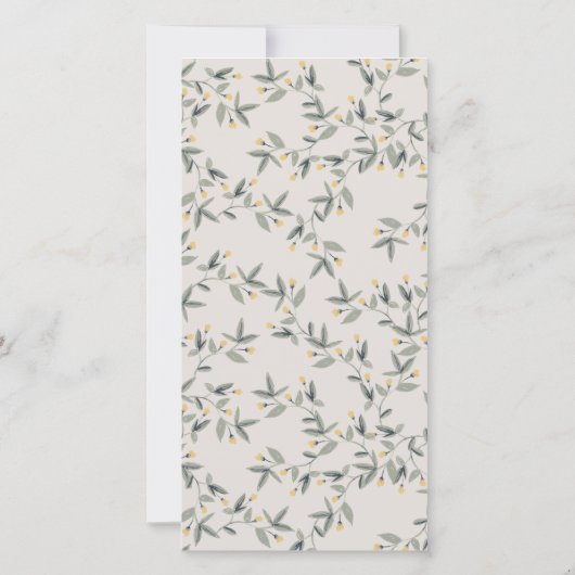 Carte De Remerciements Bébé mignon Hippo Foliage N'importe quel âge Anniv (Dos)