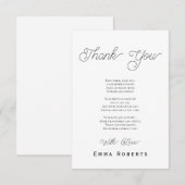 Carte de remerciements bébé minimaliste moderne (Devant / Derrière)