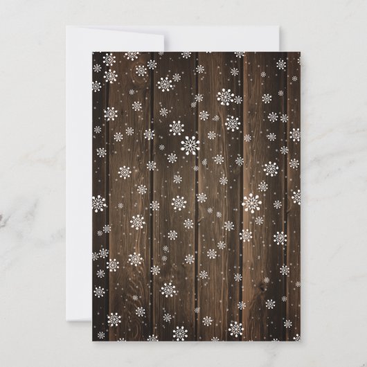 Carte De Remerciements Bébé rustique Il fait froid dehors l'hiver (Dos)