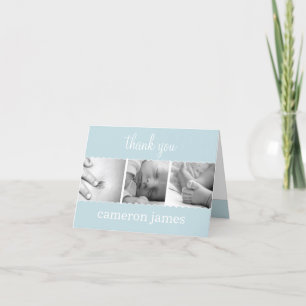 Carte de remerciements bébé Saint Jacques doux