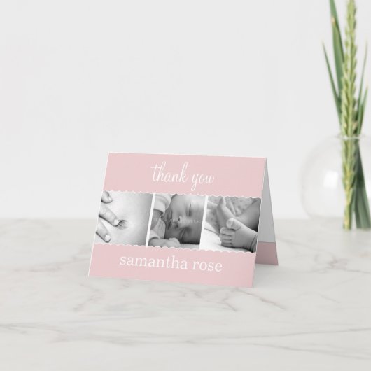 Carte de remerciements bébé Saint Jacques doux (Devant)