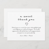 Carte de remerciements bébé simple et élégant (Devant / Derrière)