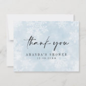 Carte De Remerciements Bébé simple Il fait froid dehors douche d'hiver pl (Devant)