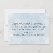 Carte De Remerciements Bébé simple Il fait froid dehors douche d'hiver pl (Dos)