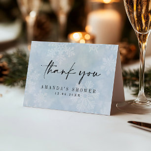 Carte De Remerciements Bébé simple Il fait froid dehors Douche d'hiver pl