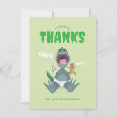 Carte De Remerciements Bébésaurus T-rex Vert (Devant)