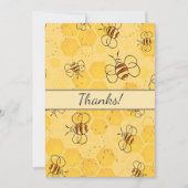 Carte De Remerciements Bee Buzzing Honey Bees mignonne (Devant)