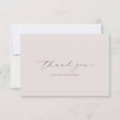 Carte De Remerciements Beige Neutre Tan Simple Élégant Moderne (Devant)