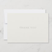 Carte de remerciements Beige Tan Vert Traditionnel (Devant)