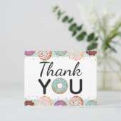 CARTE DE REMERCIEMENTS Beignets Glacés Bleus Fête (Debout devant)