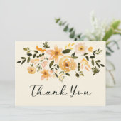 Carte De Remerciements Belle aquarelle design floral (Debout devant)