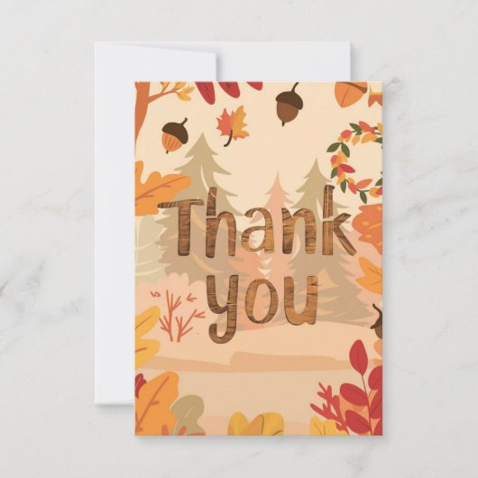 Carte De Remerciements Belle automne mystique (Devant)