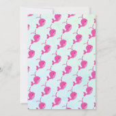 Carte De Remerciements Belle baleine rose océan Bébé Fille Douche (Dos)