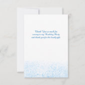 Carte De Remerciements Belle brunette en tutu bleu (Dos)