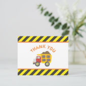 Carte De Remerciements Belle construction Anniversaire Fête Camion de vid (Debout devant)