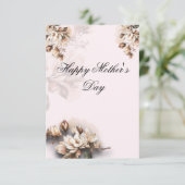 Carte De Remerciements Belle Fête des Mères Vintage  (Debout devant)