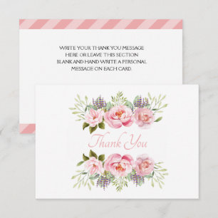 Carte De Remerciements Belle Fleur Rose