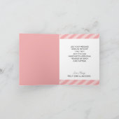 Carte De Remerciements Belle Fleur Rose (Intérieur)