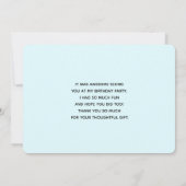 Carte De Remerciements Belle Fleur rose Gros plan Photo (Dos)