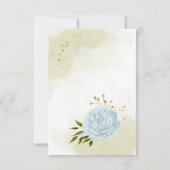 Carte De Remerciements belle fleurs bleues verdure botanique (Dos)