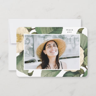 Carte De Remerciements Belle Floral Élégant Université Diplôme