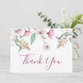 Carte De Remerciements Belle Florale À Toutes Occasions (Debout devant)