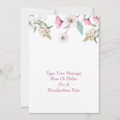 Carte De Remerciements Belle Florale À Toutes Occasions (Dos)