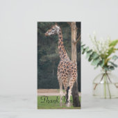 Carte De Remerciements Belle girafe (Debout devant)