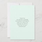 Carte De Remerciements Belle Glam Party Fête de gâteau (Dos)