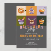 Carte De Remerciements Belle Halloween Trick ou traitement Anniversaire I (Devant / Derrière)