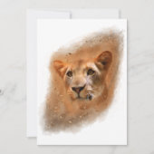 Carte De Remerciements Belle peinture aquarelle de lionne  (Devant)