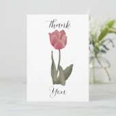 Carte De Remerciements Belle Tulipe (Debout devant)