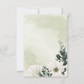 Carte De Remerciements belle végétation fleurie blanche (Dos)