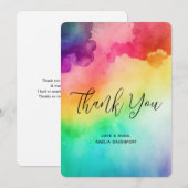Carte De Remerciements Belles couleurs arc-en-ciel Design abstrait (Devant / Derrière)