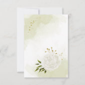 Carte De Remerciements Belles fleurs blanches verdure botanique (Dos)