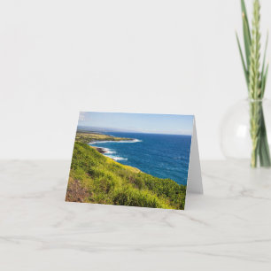 Carte De Remerciements belvédère d'haleokane au-dessus de la baie d'honua