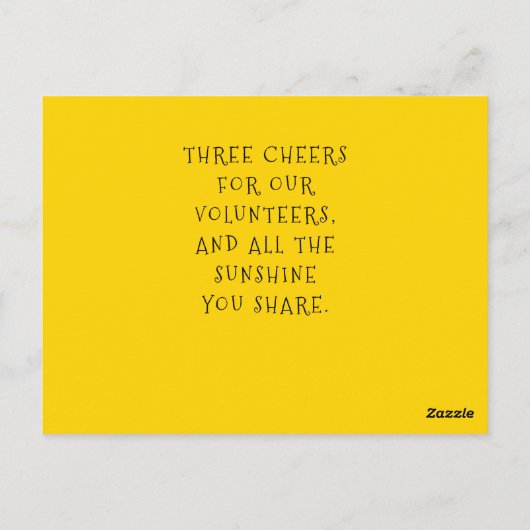 Carte de remerciements bénévole (Dos)