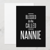 Carte De Remerciements Béni D'Être Appelé Nannie (Devant / Derrière)