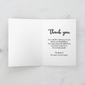 Carte De Remerciements Bereavity Sympathy Funeral Memorial Golf Player (Intérieur)