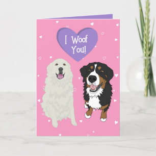 Carte De Remerciements Bernese Mountain Dog Great PyreneesValentines