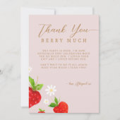 Carte De Remerciements Berry 1ère fraise Anniversaire (Devant)
