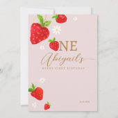 Carte De Remerciements Berry 1ère fraise Anniversaire (Dos)