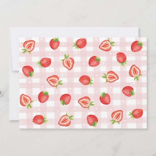 Carte De Remerciements Berry aux fraises rouges Photo d'anniversaire (Dos)