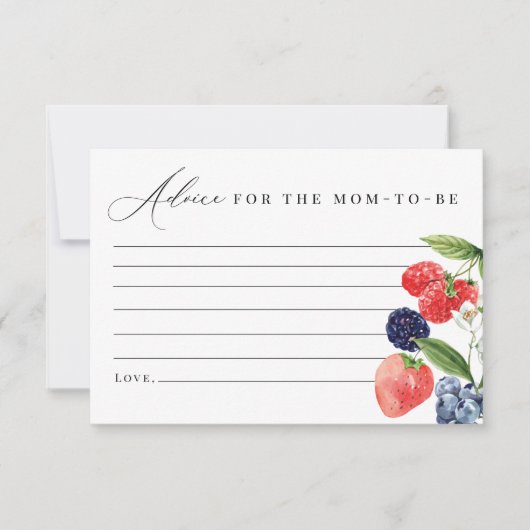 Carte De Remerciements Berry Baby shower Conseils Card Berry Sweet (Devant)